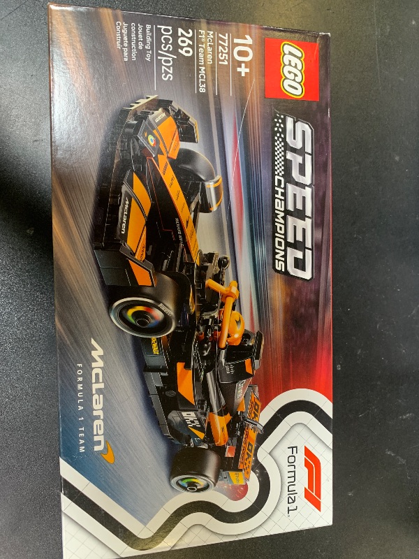 Photo 1 of LEGO Speed Champions McLaren F1 Team MCL38 Race Car Toy - Building Set for Kids, Boys & Girls, Ages 10+ - Toy Car for F1 Fans - Gift Idea for Birthday - 77251