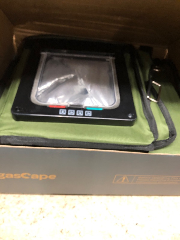 Photo 1 of Heated Cat House for Outside 100% Waterproof Safe Two-Way Lock Door Insulated Outdoor Weatherproof Elevated Cat Shelter with Heater for Feral Barn Cat Kitty Green 21 x 18 x 13 in