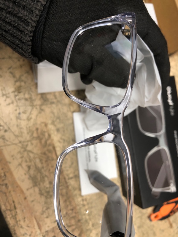 Photo 1 of Lucyd Lyte Smart Glasses for Men - Bluetooth Smart Eyewear with Light Adaptive Photochromic Lenses, Open Ear Speakers & Microphone - Eclipse (Standard)