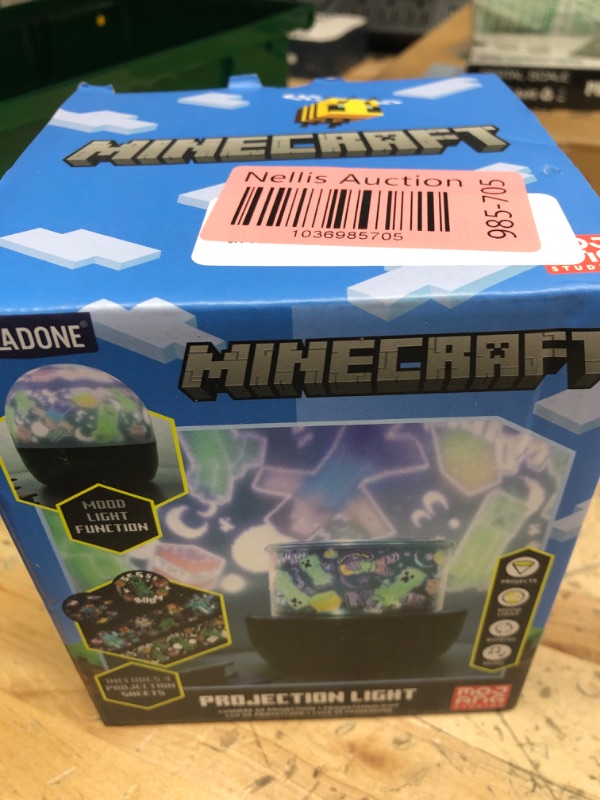 Photo 1 of Paladone Minecraft Officially Licensed Creeper & Steve Projector Night Light, Gamer Projection Lamp Accessory, Minecraft Sounds, Gaming Bedroom Decor for Kids Mood Lighting with 4 Projector Sheets