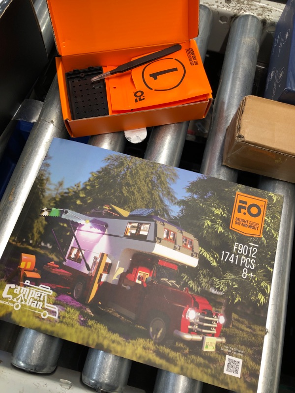 Photo 3 of **MISSING 1 ORANGE PACKET FOR LIGHT KIT, 1 LIGHT KIT PACKET IS OPEN, ALL OTHER PACKETS ARE FACTORY SEALED** FUNWHOLE Lighting Camper-Van Building Set - Camper Vehicles Construction Building Bricks Set with LED Lighting Kit 1741 PCS for Teens and Adults