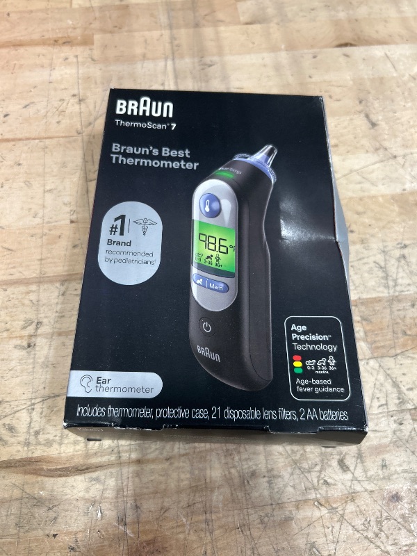 View 2 of Braun ThermoScan 7 Digital Ear Thermometer, Age-Adjusted Fever Guidance, Baby and Infant Friendly, No. 1 Brand Recommended by Pediatricians, FSA and HSA Eligible