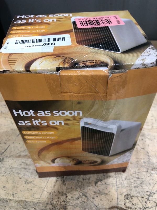 Photo 1 of Portable Space Heater Small Space Heaters for Indoor Use,Mini Heater for Office Desk 900W Safe and Quiet Ceramic,Small Heater Fan with Overheat Protection Room Heater with Dumping Shutdown