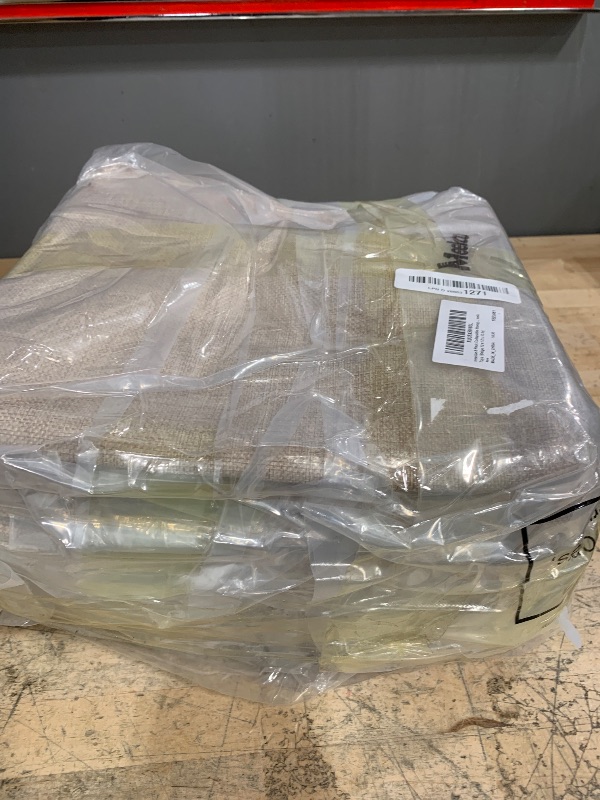 Photo 1 of meekoo 8 Pack Collapsible Storage Bins Fabric Storage Bins Polyester Fabric Baskets with Handles Linen Closet Organizer for Shelf Home Closet Towels Toys(12 x 12 x 12 in,Beige)