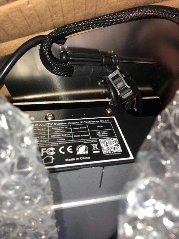 Photo 1 of Creality Ender 3 V3 SE 3D Printer, 250mm/s Faster Print Speed CR Touch Auto Leveling Sprite Direct Extruder Dual Z-Axis Auto Filament Loading Ender 3 Upgrade 3D Printer Print Size 8.66x8.66x9.84 inch