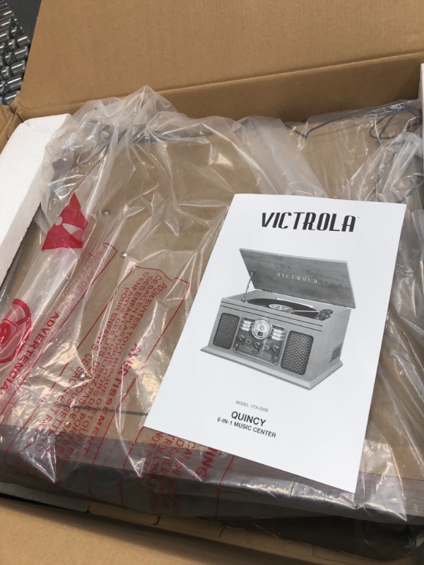 Photo 1 of Victrola Nostalgic 6-in-1 Bluetooth Record Player & Multimedia Center with Built-in Speakers - 3-Speed Turntable, CD & Cassette Player, AM/FM Radio | Wireless Music Streaming | Espresso