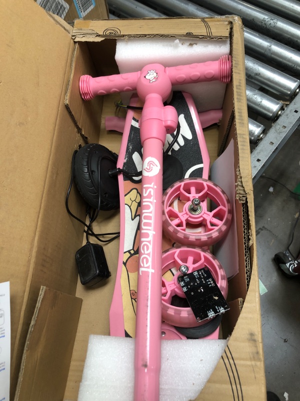 Photo 1 of **MAY BE MISSING PARTS, USED**isinwheel Mini Pro Electric Scooter for Kids Ages 3-12, 2-Speed, 3-Wheel Electric Scooter, Gift for Boys/Girls, Electric Kick Scooter with Long Battery Life, Flashing LED Wheels, 3 Adjustable Height