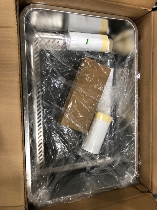 Photo 1 of Stainless Steel Sifting Litter Box,Sifting Cat Litter Box for Wood Pine Pellets,XL Sifter Litter Pan System,Odor Control,Easy to Clean,with Sifting Litter Box Liners and Metal Scoop