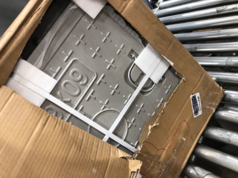 Photo 1 of Natotela Solid Manhole Cover and Frame 24x24in,Square Fiberglass Septic Tank Cover Size 20x20in,Clear Opening Size 17.3x17.3in,Catch Basin Cover, Reinforced Steel Embedded Sewer Cover with Handle