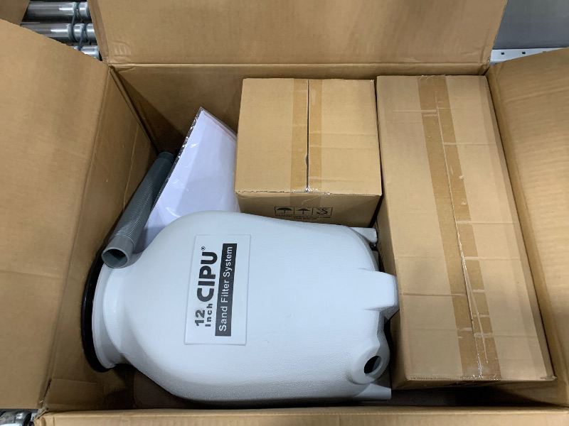 Photo 1 of CIPU 12-inch Sand Filter Pump System Handy 4-Way Valve for Above Ground Swimming Pools with Prefilter Pool Pump 115V 6-Foot Cord to Easy Installation SFPS12501