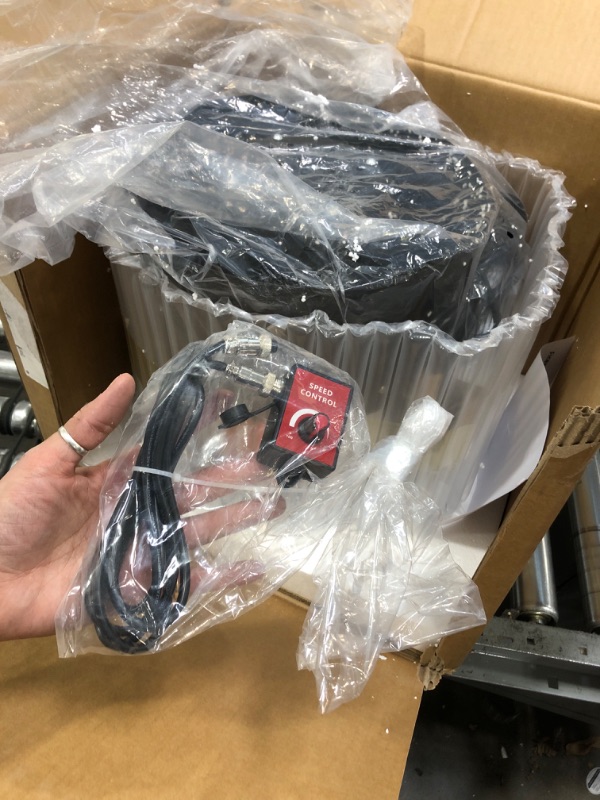 Photo 1 of FICBXRA 12 Inch Inline Duct Fan with Speed Controller - EC Motor Ventilation Exhaust Fan for Heating Cooling Booster, Grow Tents, Hydroponics, NSK/SKF bearings, ETL Listed