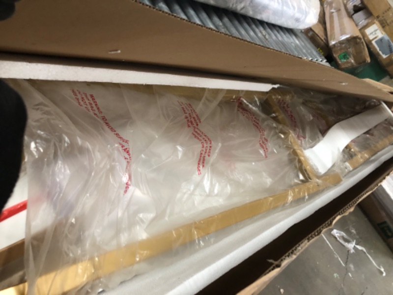 Photo 1 of Tribesigns 70.9 inch Extra Long Console Table, Faux Marble Entryway Table with 2 Tier Storage Shelf, Narrow Sofa Table Behind Couch, Modern Hallway Accent Table for Living Room, White and Gold