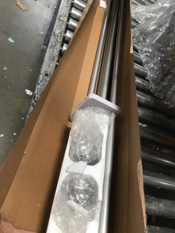 Photo 1 of 1 Inch Double Curtain Rods 72 to 144 Inches (6 to 12 ft), USFOOK Silver Drapery Rods for Windows, Telescoping Dual Curtain Rod with Translucent Finials, Decoration for Home