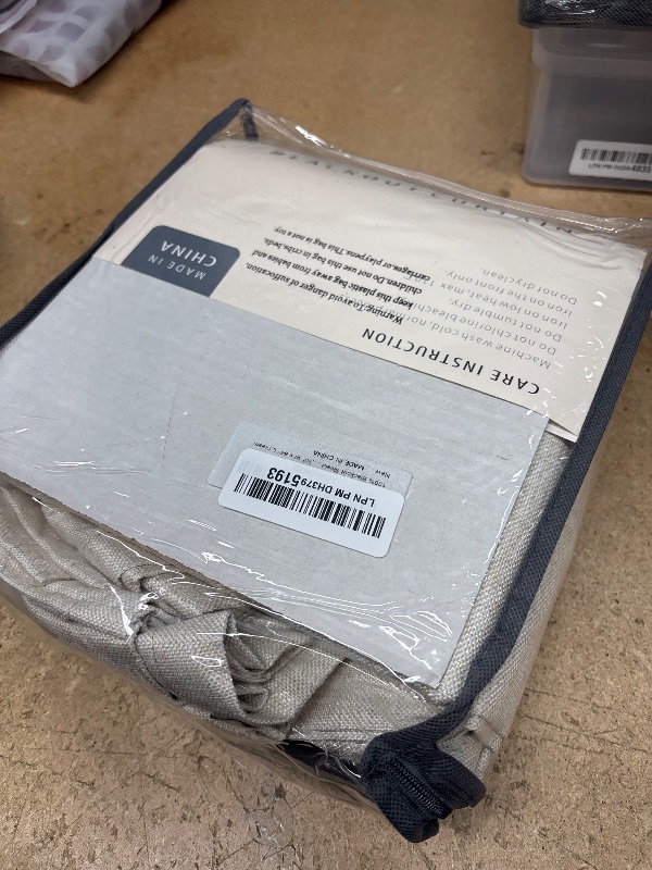 Photo 1 of 100% Blackout Shield Linen Blackout Curtains for Bedroom 84 Inches Long,Back Tab/Rod Pocket Living Room Drapes,Thermal Insulated Textured Blackout Curtains 2 Panels Set,50" W x 84" L,Cream