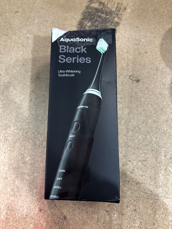 Photo 1 of Aquasonic Black Series Ultra Whitening Toothbrush – ADA Accepted Electric Toothbrush- 8 Brush Heads & Travel Case – 40,000 VPM Electric Motor & Wireless Charging - 4 Modes w Smart Timer