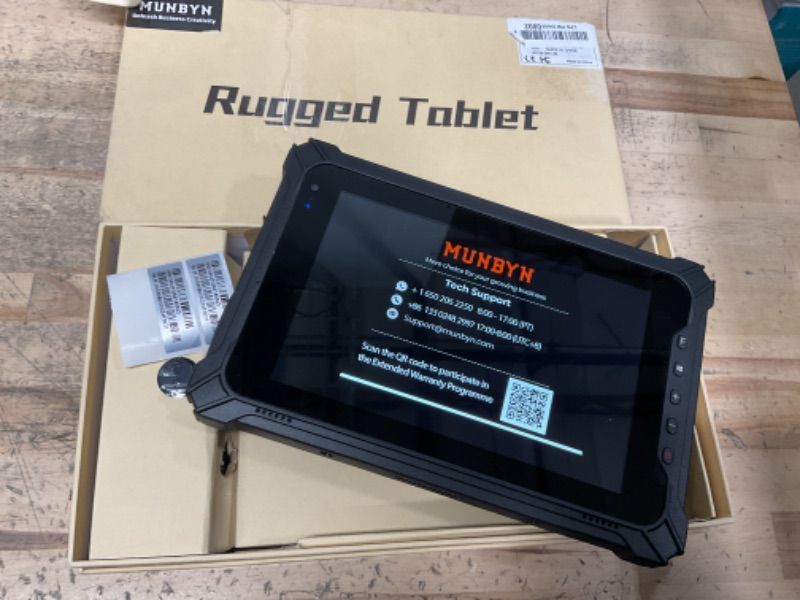 Photo 1 of MUNBYN 2025 Rugged Windows Tablet IRT06, 8" Windows 11 Pro Upgradeable, Rugged Tablet, 8GB+128GB Industrial Tablets, Intel N5100 Tablet PC, 700nit Work Tablet, Construction Tablet,2Y Protection