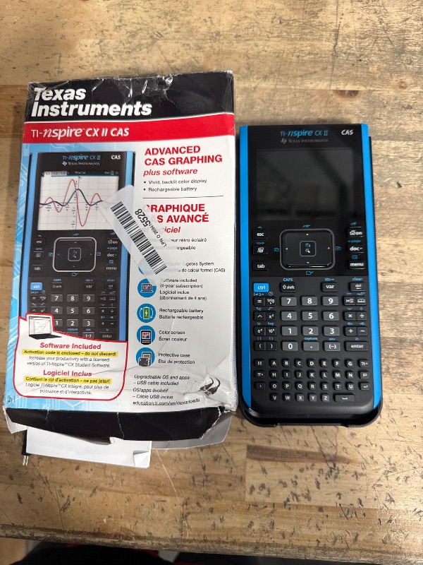 Photo 1 of Texas Instruments TI-Nspire CX II CAS Color Graphing Calculator with Student Software (PC/Mac)