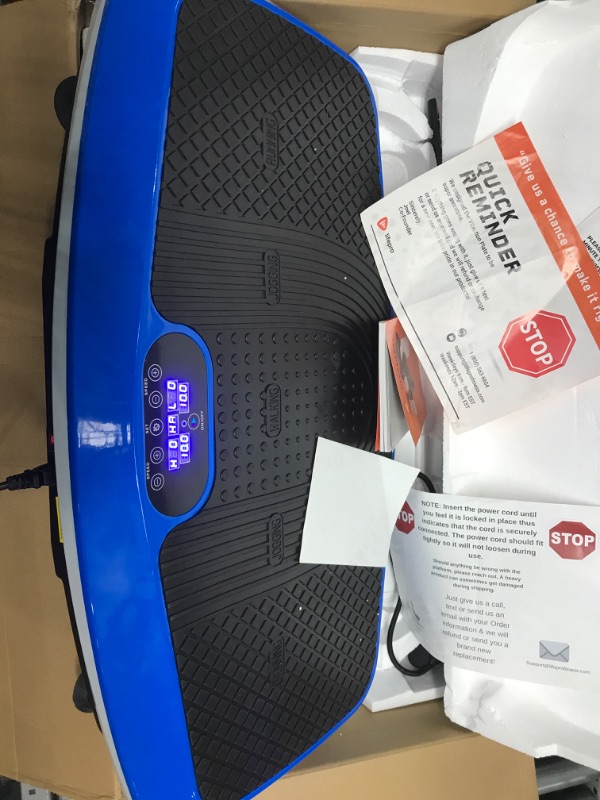 Photo 1 of LifePro Hovert 3D Vibration Plate Machine - Dual Motor Oscillation, Lateral + 3D Motion Viberation Platform Machine - Full Whole Body Vibrarating Machine for Home Exercise & Fitness (Blue)