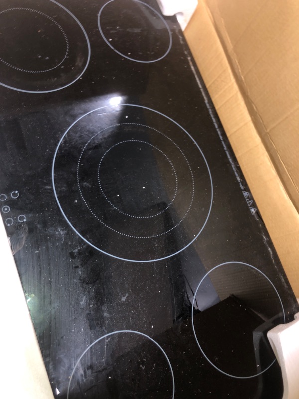 Photo 1 of Electric Cooktop 36 Inch, ECOTOUCH Built-in Electric Cooktop 5 Burner Stove Top, 36" Radiant Electric Cooktop Stovetop with Kid Safety Lock, Timer, 9 Heating Level, 9600W, 220-240V for Hard Wire