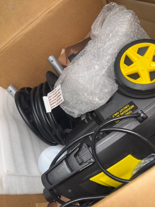 Photo 1 of DECOKTOOL Electric Pressure Washer, 4500PSI Max 2.8 GPM Power Washer with 20FT Hose, 35FT Power Cord, 4 Nozzles, Foam Cannon & Spray Gun, High Pressure Washer for Car, Patio, Fence, Window (Yellow)