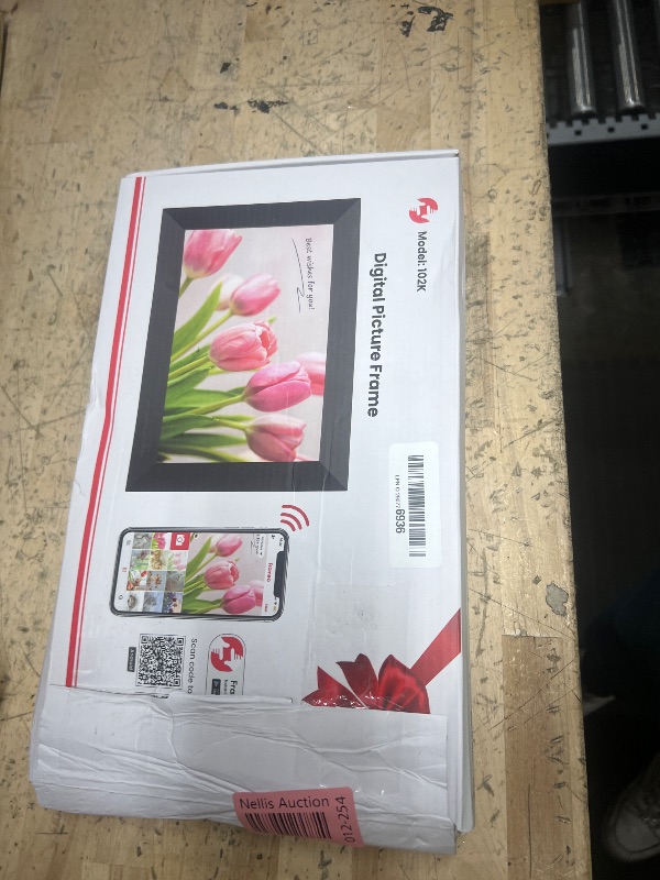 Photo 1 of Frameo 10.1 Inch WiFi Digital Picture Frame with 32GB Memory, 1280 x 800 IPS Touch Screen Smart Electronic Photo Frame, Wall Mountable, Auto-Rotate, Share Photos/Videos Via Frameo App from Anywhere