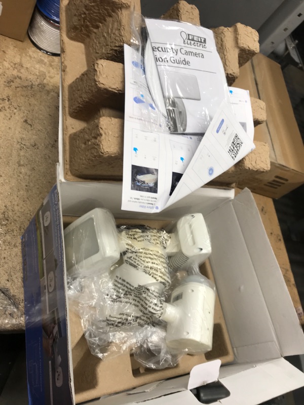 Photo 1 of Feit Electric SEC5000/CAM/WIFI Outdoor LED Smart Security Camera with Motion Sensor, 2-Way Audio, 5000 Lumens Floodlight, Works with Alexa and Google Asst, Alarm, Hardwired, Updated Version of SEC3000