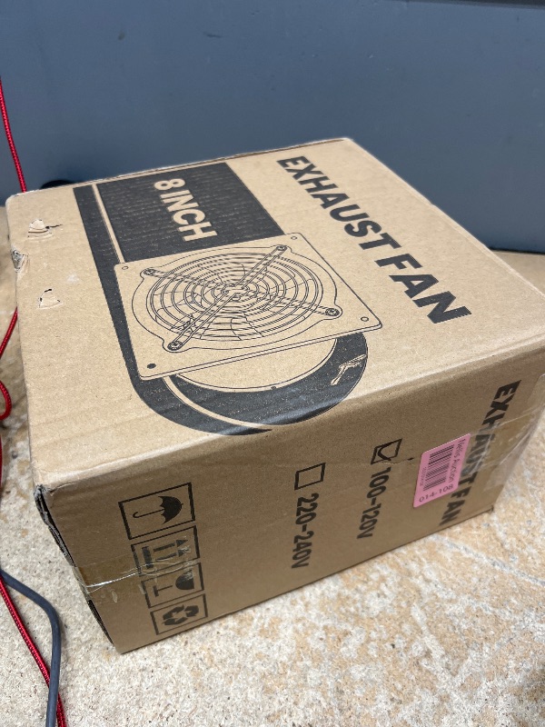 Photo 1 of HG Power 8 Inch Exhaust Fan, Kitchen Exhaust Fan With Switch 576CFM Window Exhaust Fan, Wall Mounted Bathroom Exhaust Fan, Extractor Ventilation Fan For Attic, Greenhouse, Basement, Shed, White