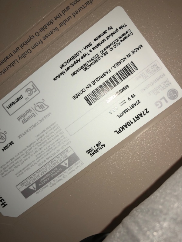 Photo 1 of *POWERS ON**LG 27-Inch Class StanbyMe 1080p-Portable Touch-Screen-Monitor 27ART10AKPL, Built-in Battery, Full Swivel Rotation, 60Hz Refresh Rate, Calming Beige