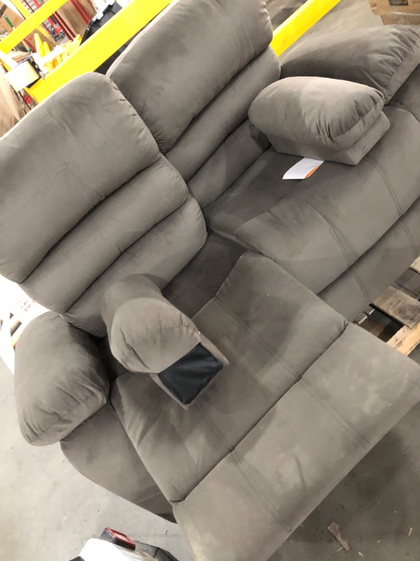 Photo 1 of *BOTH RECLINE//COLOR MAY VARY**Blackjack Furniture Winthrop Microfiber, Modern Recliner Chair for Living Room and Home Theater, 60" L x 35" W x 40" H, Den Loveseat, Beige
