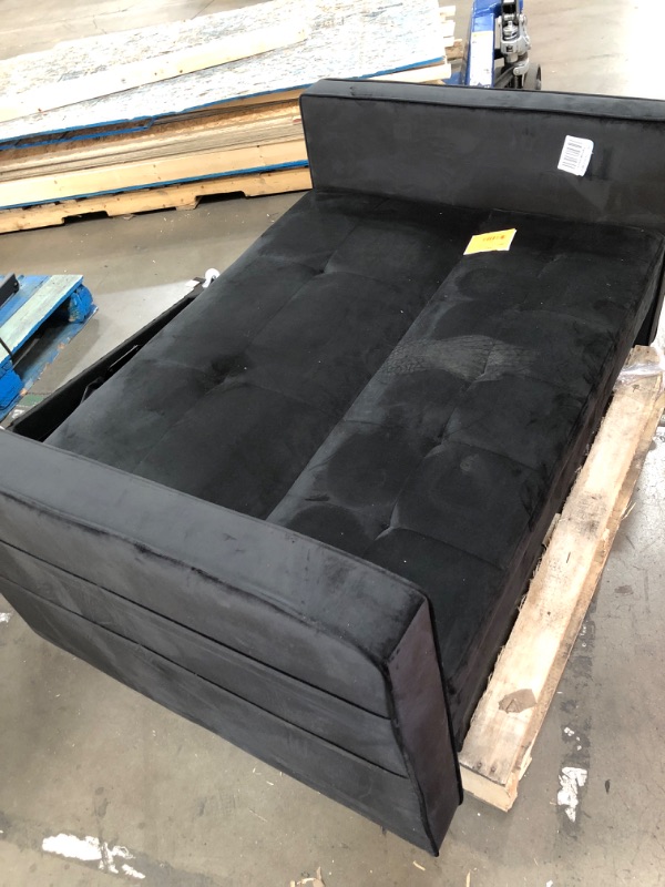 Photo 1 of *PARTS ONLY**  CONVERTIBLE BLACK SOFA 