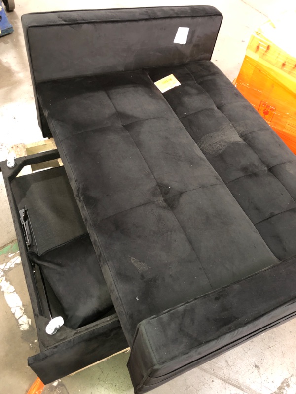 Photo 1 of *PARTS ONLY**  CONVERTIBLE BLACK SOFA 