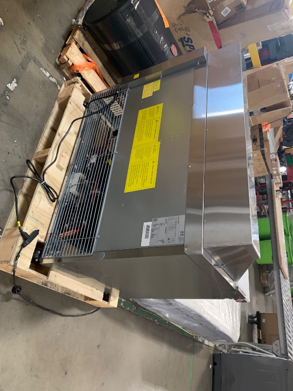 Photo 1 of Scratched Side ECEVT 48" W Commercial Refrigerator Sandwich Salad Prep Table Refrigerator Stainless Steel with 12 Pans, Kitchen Equipment for Restaurant, Bar, Shop, Buffet, etc, ETL/NSF/DOE Approved