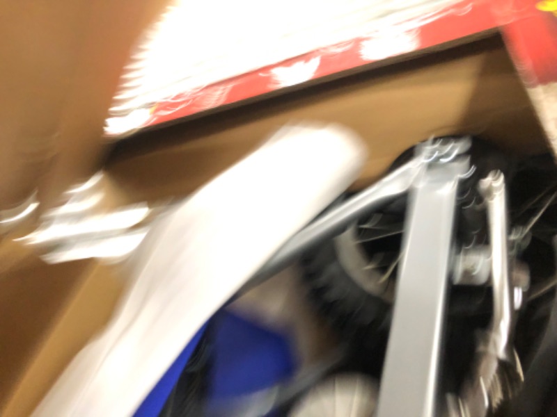 Photo 1 of PRE OPENED
Razor MX350 Dirt Rocket Electric Motocross Off-Road Bike for Age 13+, Up to 30 Minutes Continuous Ride Time, 12" Air-Filled Tires, Hand-Operated Rear Brake, Twist Grip Throttle, Chain-Driven Motor