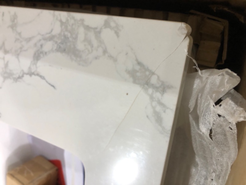 Photo 1 of ***TRUCK/TRAILER PICKUP ONLY - MAJOR DAMAGE - SEE COMMENTS***
Aberdeen 30 in. Single Sink White Bath Vanity with Carrara Marble Top (Assembled)

