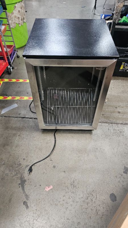 Photo 1 of ***NON REFUNDABLE, PARTS ONLY, TURNS ON BUT DOESN'T COOL***Weili 20 Inch Built in Beverage Refrigerator with Lock, Under Counter or Freestanding 120 Can Soda Beer Drink Cooler Fridge with Stainless Steel and Glass Door