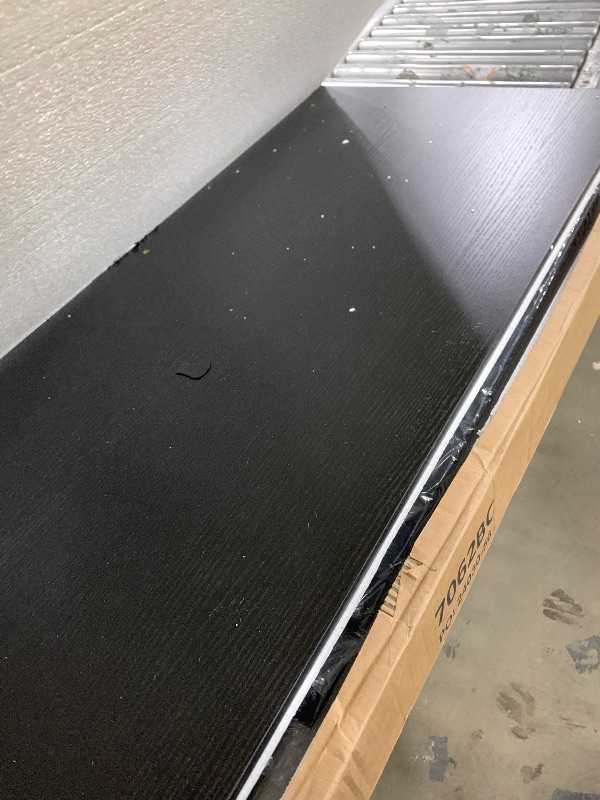 Photo 1 of Huuger 55 inch Computer Desk with 4 Drawers, Gaming Desk with LED Lights & Power Outlets, Home Office Desk with Large Storage Space for Bedroom, Work from Home, Black