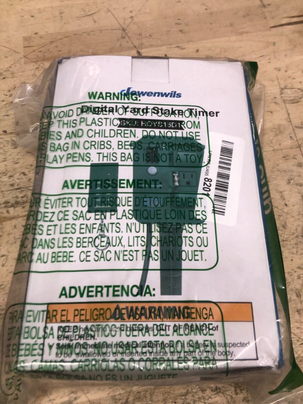 Photo 1 of DEWENWILS Outdoor Power Stake Timer Waterproof, 100FT Wireless Remote Control, 6 Grounded Outlets, 6FT Extension Cord, Photocell Dusk to Dawn for Lights, Garden, UL Listed