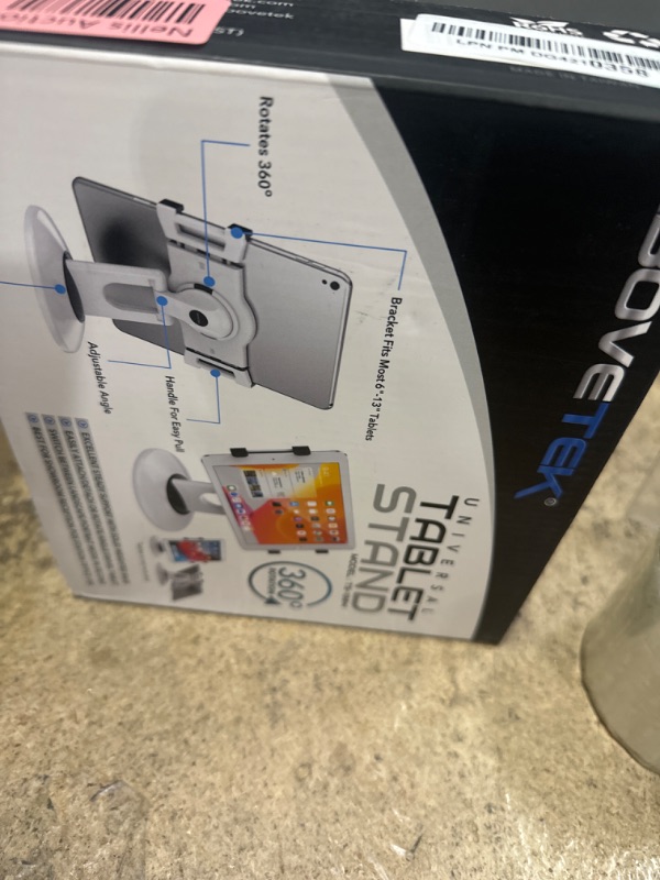 Photo 1 of AboveTEK Retail Kiosk iPad Stand, 360° Rotating Commercial POS Tablet Stand, Fits 6"-13" (Screens) iPad Mini Pro-Business Swivel Tablet Holder, for Store Office Reception Kitchen Desktop (White)