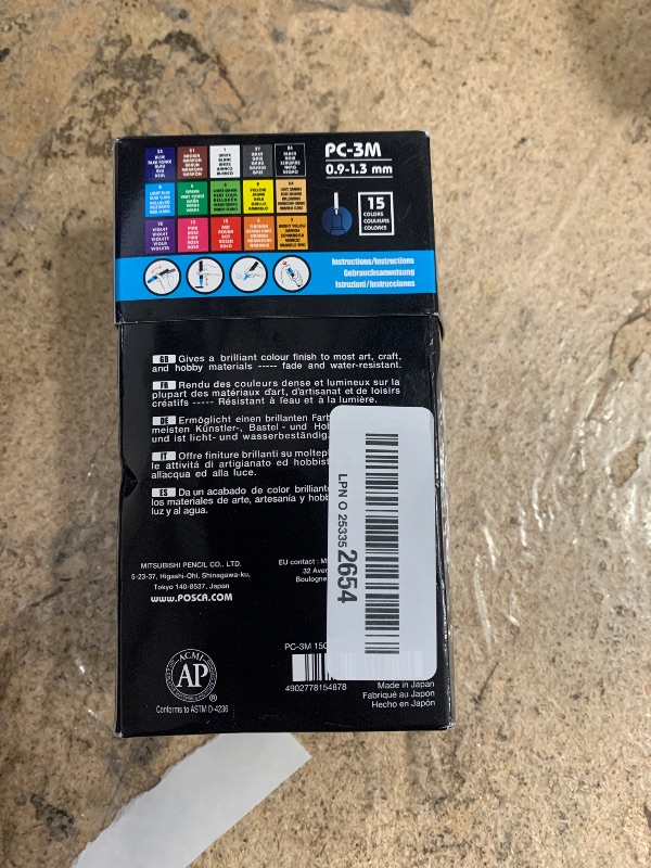 Photo 1 of 15 Posca Paint Markers, 8K Broad Coloring Markers with Broad Chisel Tips, Set of Acrylic Paint Pens for Art Supplies, Fabric Paint, Fabric Markers, Paint Pen, Art Markers
