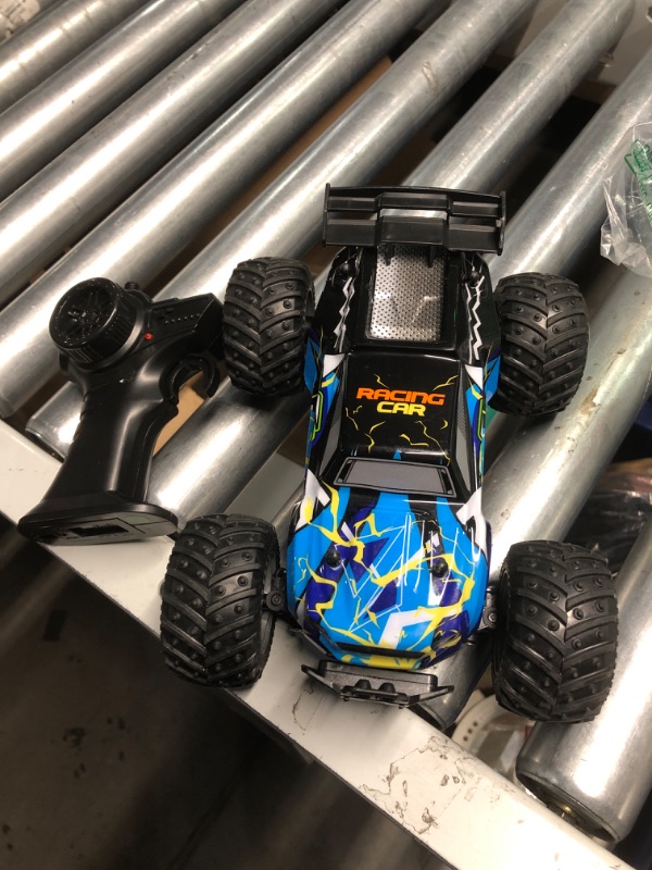 Photo 2 of **MISSING ACCESSORIES, MAY NEED NEW BATTERIES** AONEPTR Remote Control Car, All Terrain Remote Control Truck for Boy, 2.4GHz Rc Car with Bodylight and Two Rechargeable Batteries, 20KM/H Monster Truck Toys