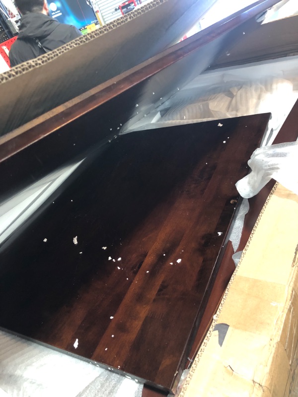 Photo 1 of AFI Hamilton Twin XL Murphy Bed Chest with Mattress, Storage, and Built-in Charger in Walnut