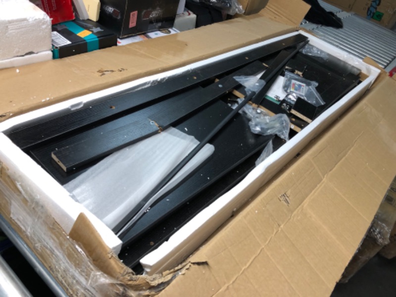 Photo 1 of ***NONREFUNDABLE - MAJOR DAMAGE - SEE COMMENTS***
DWVO Farmhouse TV Stand for 65 Inch TV, Entertainment Centre with Power Outlet and LED Light, TV Console for Living Room, Media Console Television Stands, 59" Black