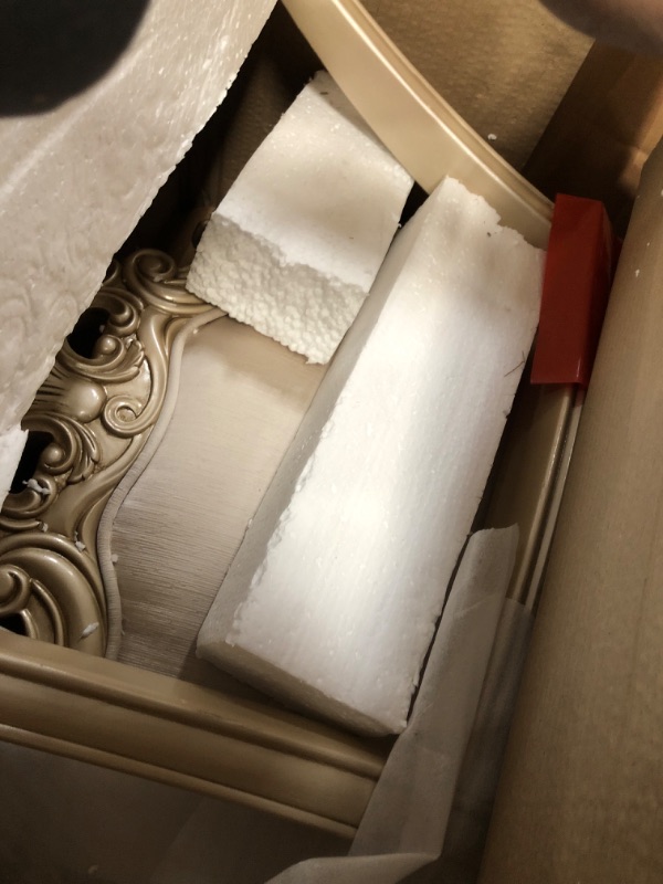 Photo 1 of Acme Gorsedd Upholstered Tufted Arm Chair in Cream and Golden Ivory Set of 2