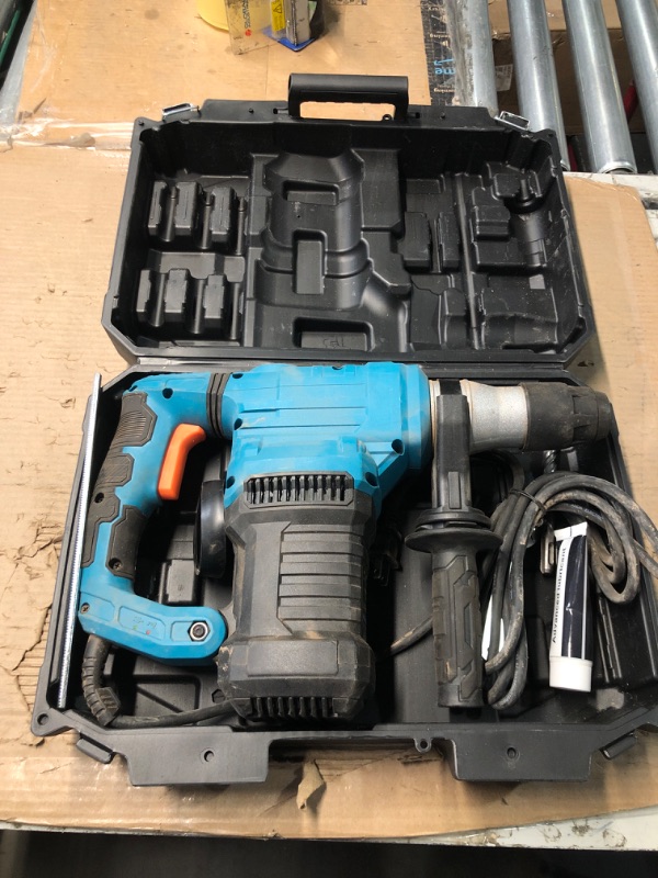 Photo 1 of **NON REFUNDABLE**(FOR PARTS ONLY)
CUBEWAY 1-1/4 Inch SDS-Plus Rotary Hammer Drill with 4 Function, Vibration Control and Safety Clutch, 14 Amps 5J Heavy Duty Demolition Hammer for Concrete, Brickwork, Steel, Wood with Storage Case