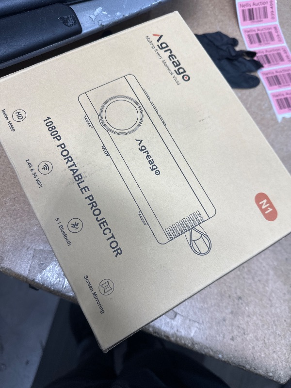 Photo 1 of [Type-C Fast Charging / Foucus & ±15% Keystone] Projector with WiFi and Bluetooth, 15000 Lumens Mini Outdoor 1080P Portable Projector with USB-C Cable 2 Speakers Compatible with TV Stick/HDMI/USB