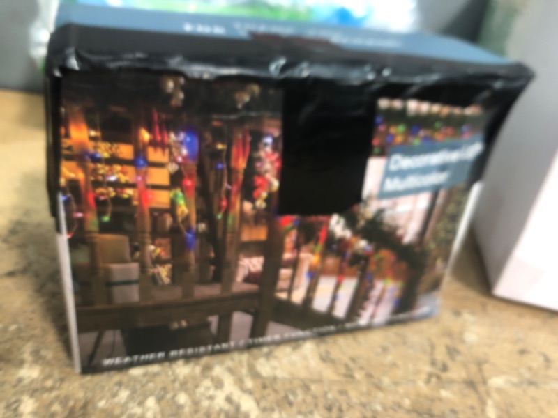 Photo 1 of 1296 LED Christmas Lights with 288 Drops, 131ft Christmas String Lights with 8 Modes, Waterproof Outdoor Decorations Fairy Lights with Timer Memory for Xmas Party Patio Window Fence Multicolor