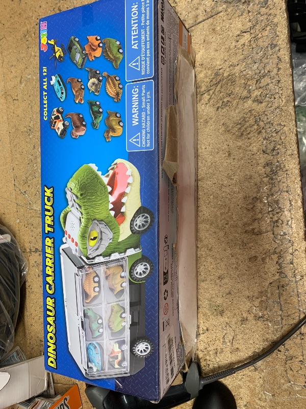 Photo 1 of (FAIR) JOYIN 13 in 1 Dinosaur Toys for Kids 3-5, Dinosaur Truck with 12 Pull Back Cars, Dinosaur Cars Set, Birthday Gifts Toys for 3 4 5+ Year Old Boy, Transport Carrier Truck for Toddlers 3-4 Years