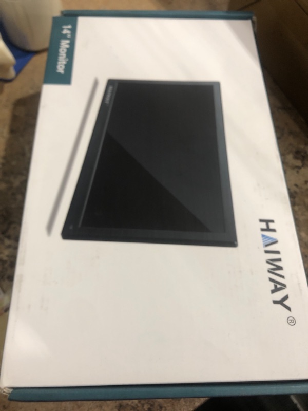 Photo 1 of Haiway 14 Inch Security Monitor, 1366x768 Resolution Small PC Monitor Built-in Speakers with HDMI/VGA/BNC/AV Ports, Home Office Mini hdmi Monitor for Laptop, CCTV Camera, Gaming with Remote Control