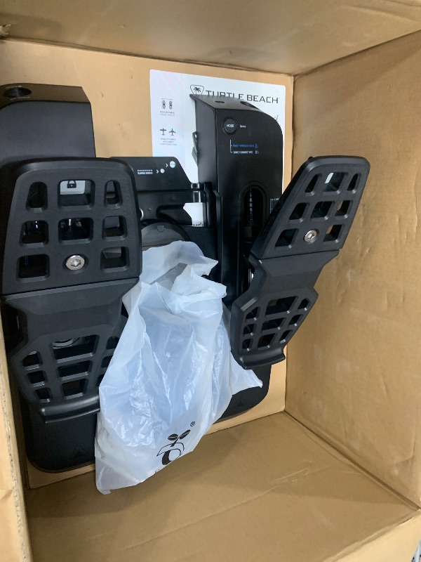Photo 1 of Turtle Beach VelocityOne Universal Rudder Pedals for Windows 10 & 11 PCs, Xbox Series X, Xbox Series S, and Xbox One Featuring Smooth Rudder Axis, Adjustable Brakes and Pedal Width – Black