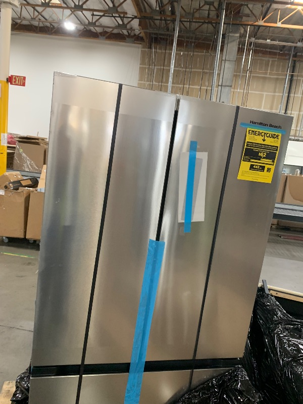 Photo 1 of Hamilton Beach HBFR1504 Full Size Counter Depth Refrigerator with Two Freezer Drawers, 17.9 cu ft, Stainless